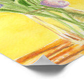 Paarse Tulpen Waterverf Poster (Hoek)
