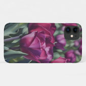 Paarse Tulpen Waterverf Stijl Kunst Telefoon Case (Achterkant (horizontaal))