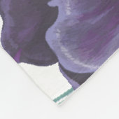 Paarse tulpen: wit  realisme. fleece deken (Hoek)