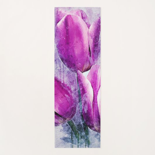 Paarse Tulpen Yogamat (Voorkant)