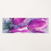 Paarse Tulpen Yogamat (Voorkant (horizontaal))