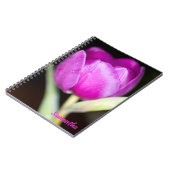 Paarse tulpenbloem Spiral notitieboek (Linkerzijde)