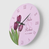 Paarse tulpenjaring grote klok (Hoek)