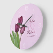 Paarse tulpenjaring grote klok (Hoek)