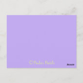 Paarse tulpenrand ~ Dankkaart Briefkaart (Achterkant)