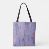 Paarse Tulpentassen Tote Bag (Achterkant)