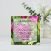 Paarse tulpenweddenschappen kaart (Staand voorkant)