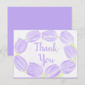 Paarse Tulpgrens ~ Hartelijk dank Briefkaart (Voorkant / Achterkant)