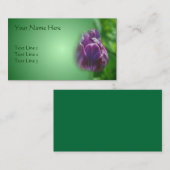 Paarse TulpventilatorNatuur Visitekaartje (Voorkant / Achterkant)