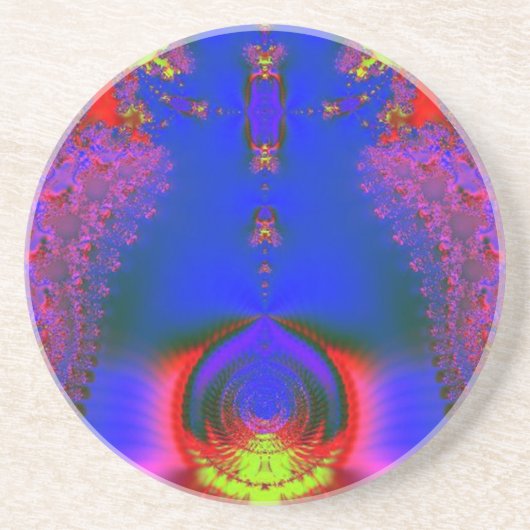 Paarse tunnel naar het universum van kleur zandsteen onderzetter (Voorkant)