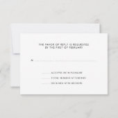 Paarse Turkooise Glitter RSVP Kaartje (Achterkant)