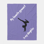 Paarse Turnen Fleece Deken voor Meisjes (Voorkant)