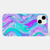 Paarse Turquoise Abstracte Twist Case-Mate iPhone Case (Achterkant (horizontaal))