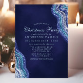 Paarse Turquoise Agiet Geode Edelsteen Kerstfeestf Kaart