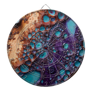 Paarse Turquoise Art Dartboard Dartbord