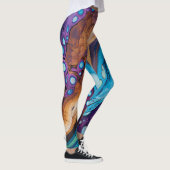 Paarse Turquoise Art Leggings (Rechts)