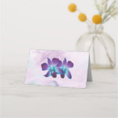 Paarse Turquoise Blauwe Dendrobium Orchidee Bruilo Plaatskaartje (Achterkant)