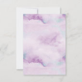 Paarse Turquoise Blauwe Dendrobium Orchidee Bruilo RSVP Kaartje (Achterkant)