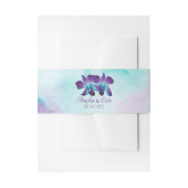 Paarse Turquoise Blauwe Dendrobium Orchidee Bruilo Uitnodigingen Wikkel (Voorkant Voorbeeld)