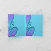 Paarse Turquoise Blauwe Draaikolk Bedankkaart (Binnen)