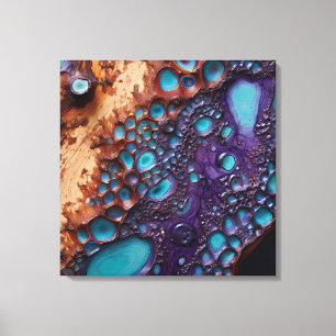 Paarse turquoise canvas kunst
