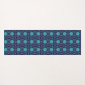 Paarse turquoise geometrische kunst abstract yogamat (Achterkant (horizontaal))