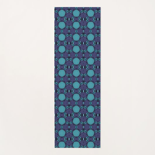 Paarse turquoise geometrische kunst abstract yogamat (Voorkant)