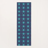 Paarse turquoise geometrische kunst abstract yogamat (Achterkant)