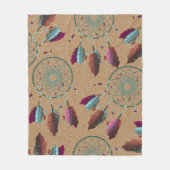 Paarse Turquoise inheemse droomvangers Fleece Deken (Voorkant)