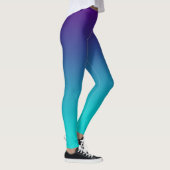 Paarse turquoise ombre fade leggings (Rechts)