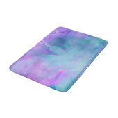 Paarse Turquoise Pastel Aquarel Kunst Vlinder Badmat (Gekanteld)