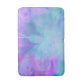 Paarse Turquoise Pastel Aquarel Kunst Vlinder Badmat (Voorkant Verticaal)