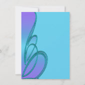 Paarse Turquoise Ster van David Bat Mitzvah Kaart (Achterkant)