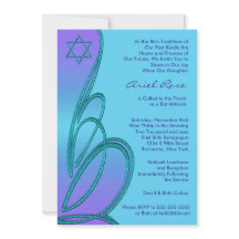 Paarse Turquoise Ster van David Bat Mitzvah