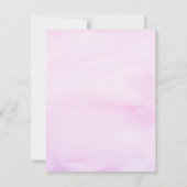 Paarse Turquoise Waterverf Bloemige Bat Mitzvah Fe Kaart (Achterkant)