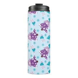 PAARSE & TURQUOISE WINTERKERSTBOMEN THERMOSBEKER