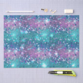 Paarse Turquoise Zeemeermin Sparkle Girly Glitz Tissuepapier (Craft)