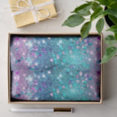 Paarse Turquoise Zeemeermin Sparkle Girly Glitz Tissuepapier (Geschenk)