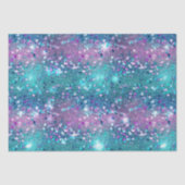 Paarse Turquoise Zeemeermin Sparkle Girly Glitz Tissuepapier (Voorkant)
