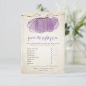 Paarse Tutu raad het juiste prijsspel Kaart (Staand voorkant)