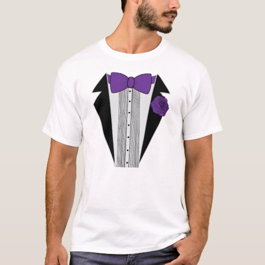 Paarse Tuxedo Shirt (Voorkant)