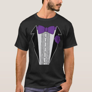Paarse Tuxedo Shirt