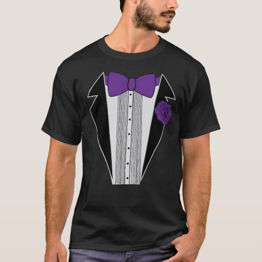 Paarse Tuxedo Shirt (Voorkant)