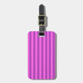 Paarse twee-tint strepen bagagelabel (Voorkant verticaal)