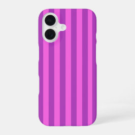 Paarse twee-tint strepen iPhone 16 hoesje