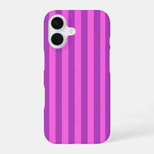 Paarse twee-tint strepen iPhone 16 hoesje