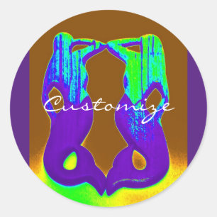 paarse tweeling ronde sticker