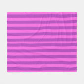 Paarse tweetonige strepen fleece deken (Voorkant (Horizontaal))