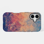 Paarse Twilight op een meer iPhone 16 Hoesje (Achterkant horizontaal)