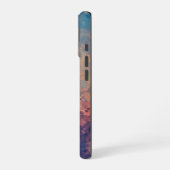 Paarse Twilight op een meer iPhone 16 Hoesje (Linkerkant)